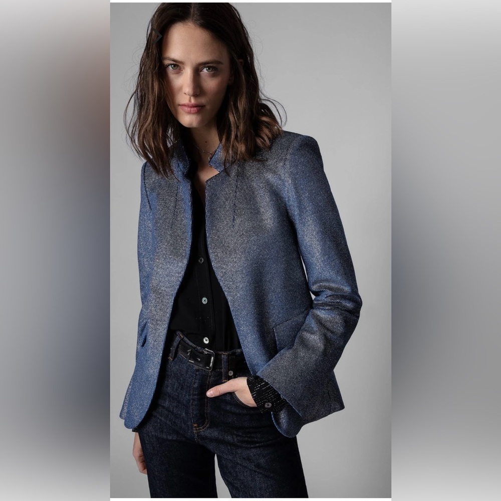 NWOT Zadig & Voltaire Very Velours Sparkle Jacket FR 36/US 4 (MSRP $548)